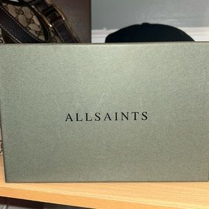 All Saints, black pebble, leather wallet new inbox never used